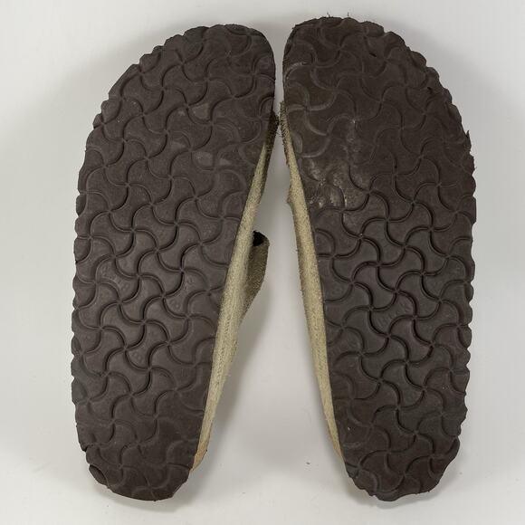 Birkenstock Arizona Slide Sandals Womens Size 39 US 8-8.5 Narrow Suede Soft FB - Picture 7 of 9